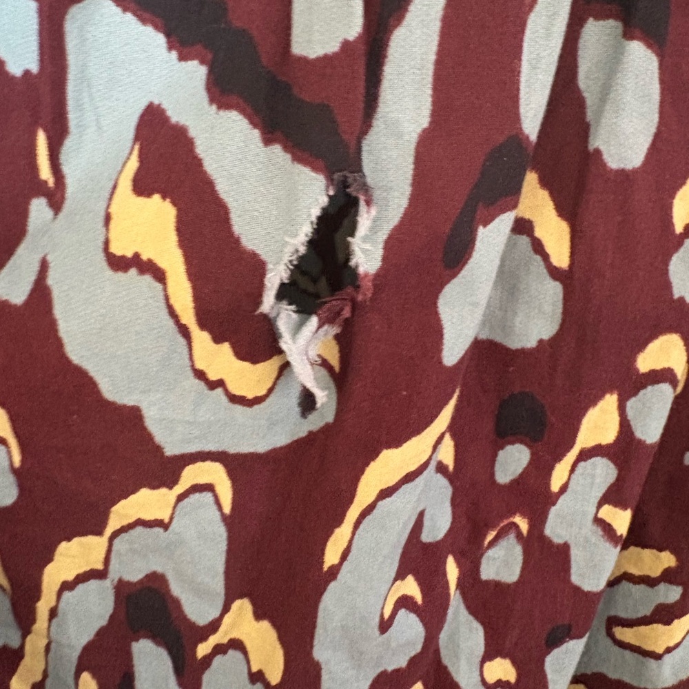 Maeve Brown and Blue Abstract Midi Dress - Picture 4 of 5